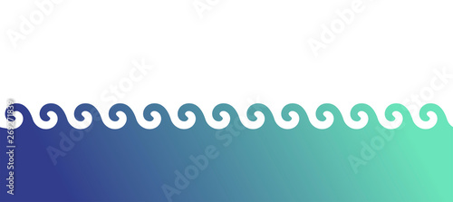 cornice, mare, vettoriale, marino, 