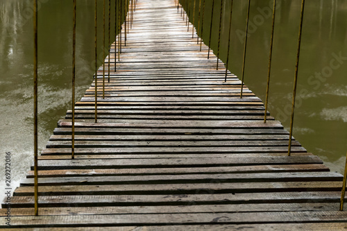 suspension bridge over cold water