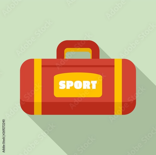 Sport bag icon. Flat illustration of sport bag vector icon for web design