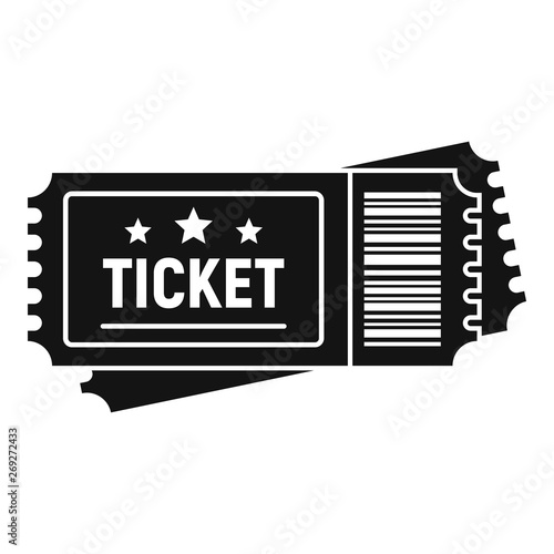 Arena ticket icon. Simple illustration of arena ticket vector icon for web design isolated on white background