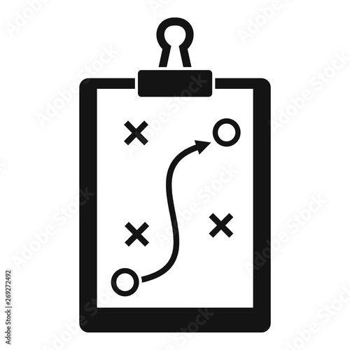 Sport tactical board icon. Simple illustration of sport tactical board vector icon for web design isolated on white background
