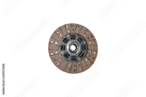 clutch disc car on white background