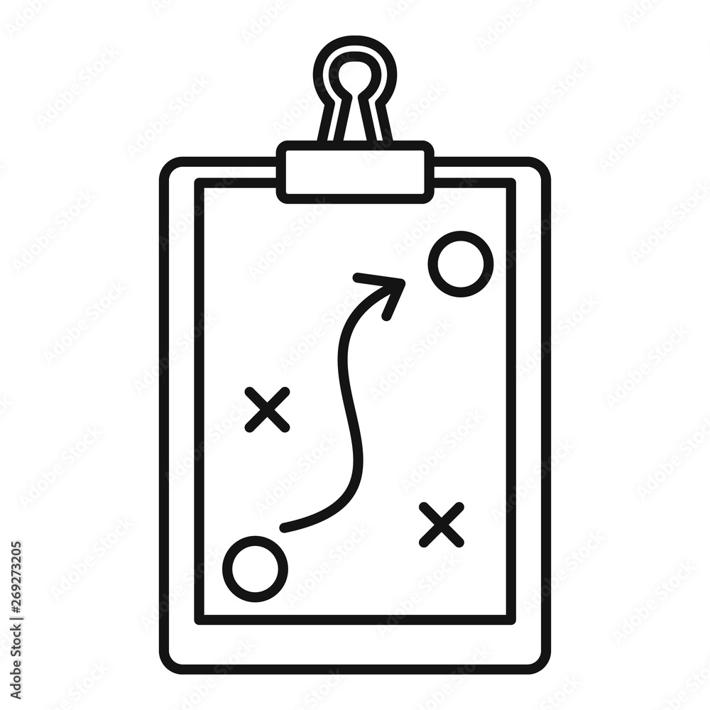Sport tactical board icon. Outline sport tactical board vector icon for web design isolated on white background Sport tactical board icon. Outline sport tactical board vector icon for web design isolated on white background
