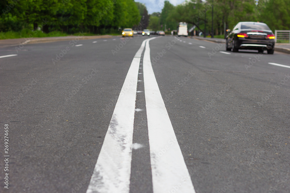 road marking car asphalt way