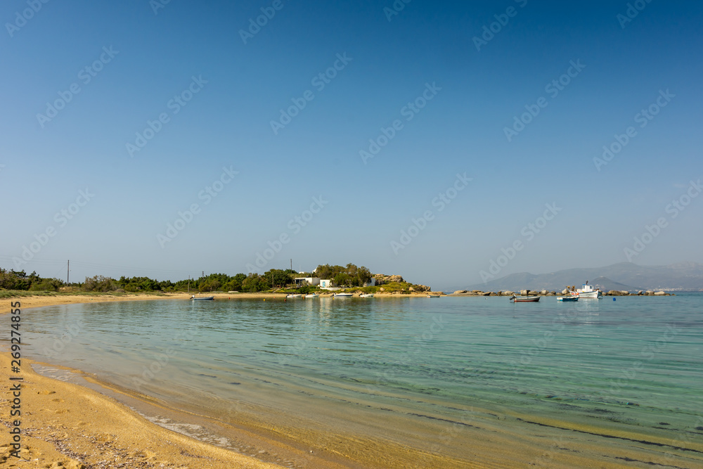 Coastline of Agia Anna beach, Naxos, Greece