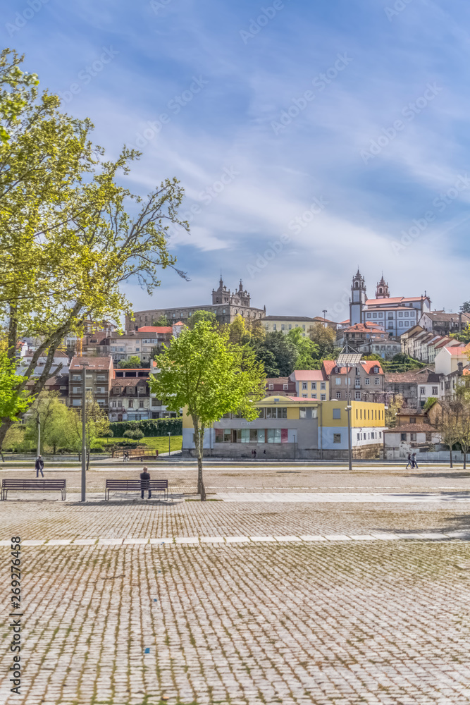 View at the Viseu city, with Cathedral of Viseu and Church of Mercy