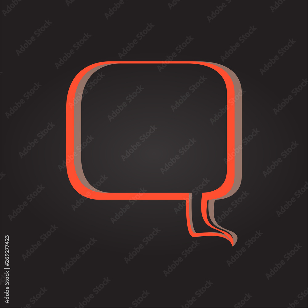 Naklejka premium Isolated colored comic bubble chat on a black background - Vector