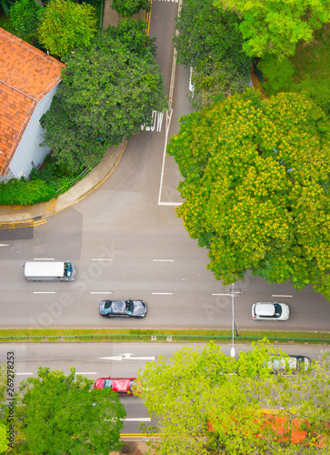 Traffic on green street, Si...