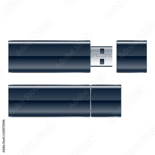 Black flash drive