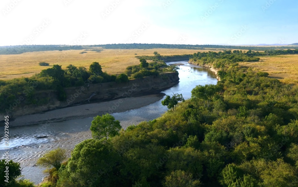 Fototapeta premium landscape with river