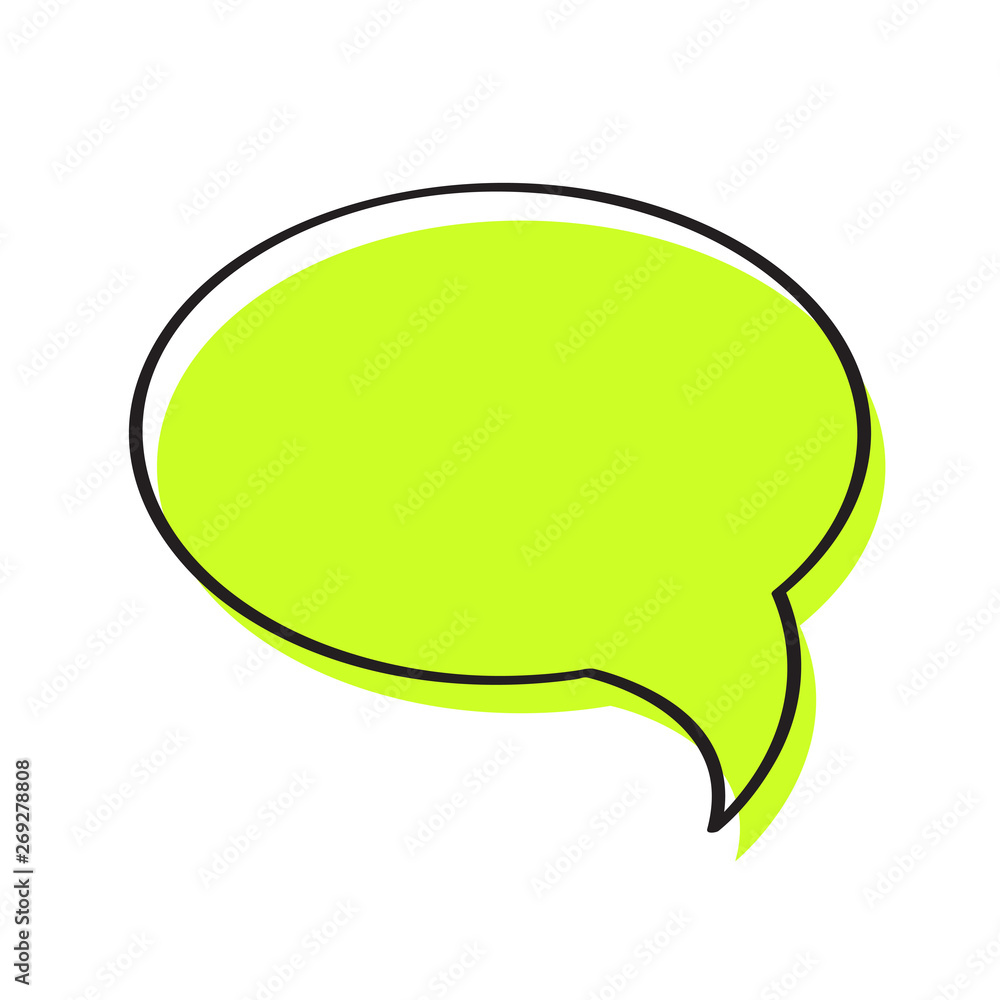 Isolated colored comic bubble chat on white background - Vector Isolated colored comic bubble chat on white background - Vector
