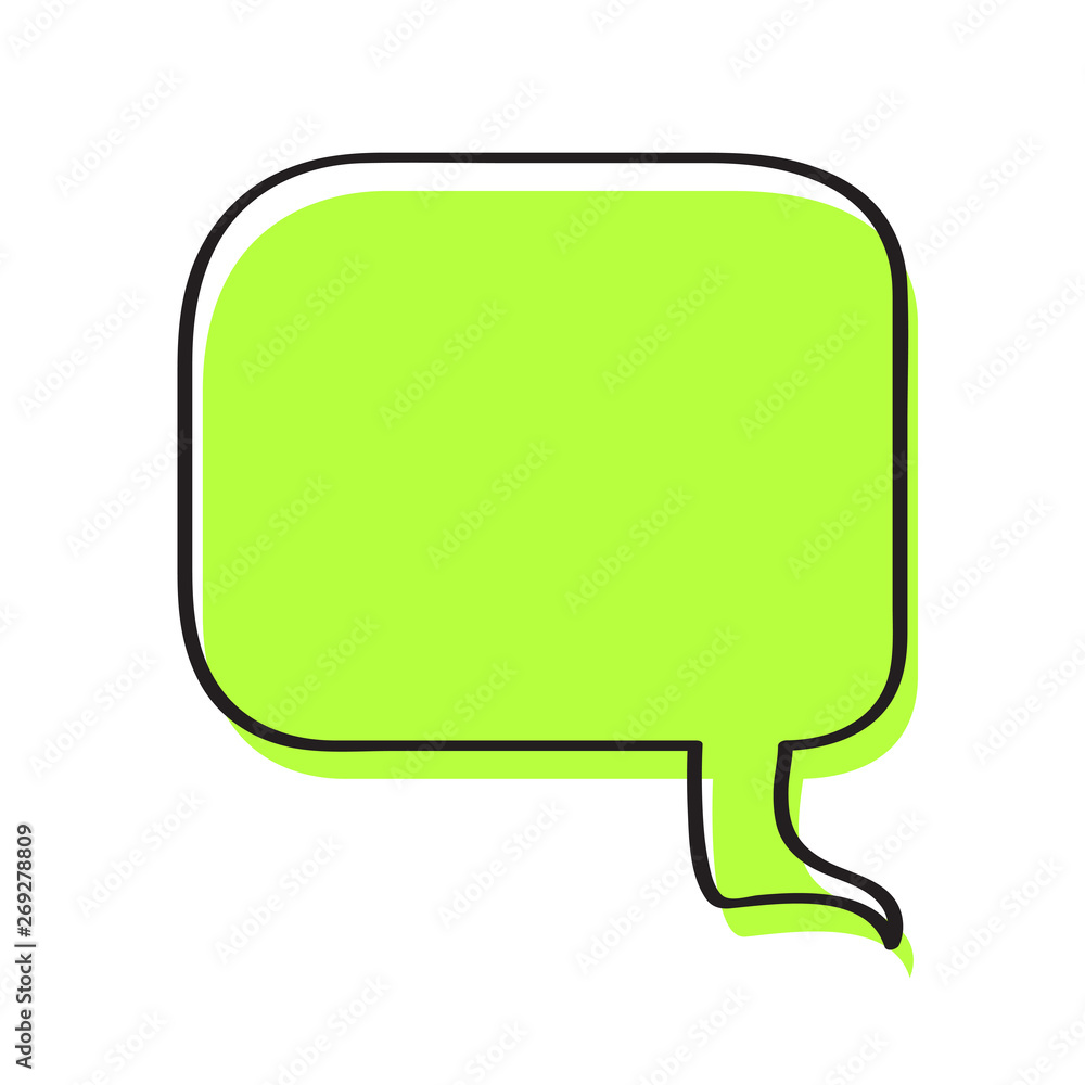 Isolated colored comic bubble chat on white background - Vector Isolated colored comic bubble chat on white background - Vector