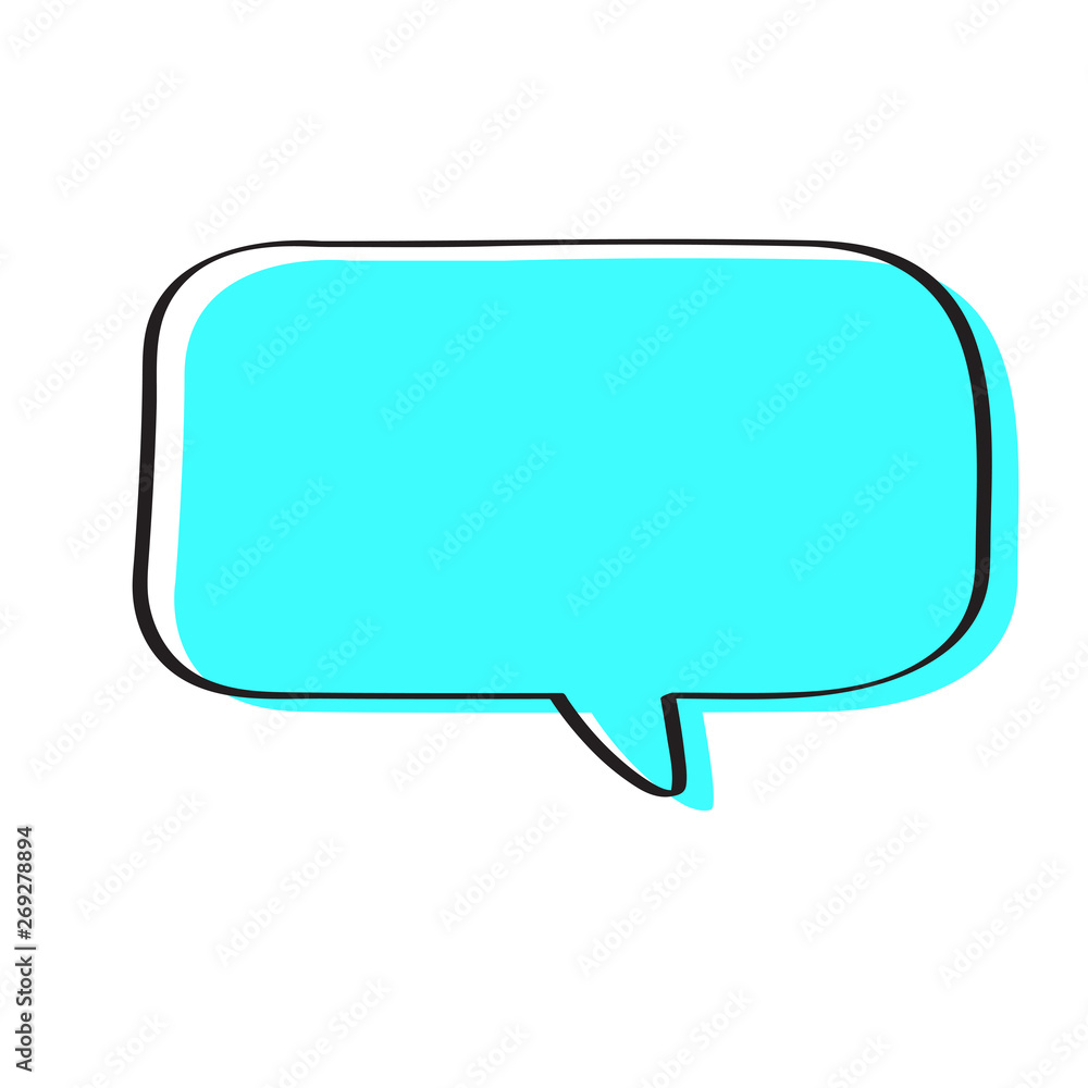 Isolated colored comic bubble chat on white background - Vector