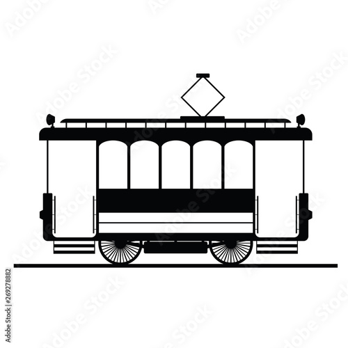 tram vector illustration
