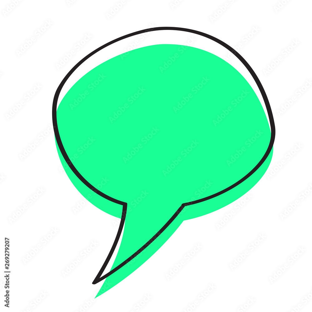 Isolated colored comic bubble chat on white background - Vector Isolated colored comic bubble chat on white background - Vector