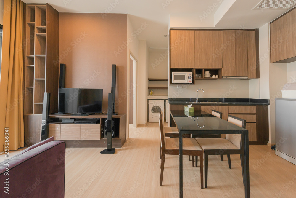 Fototapeta premium Luxury modern livingroom with furniture