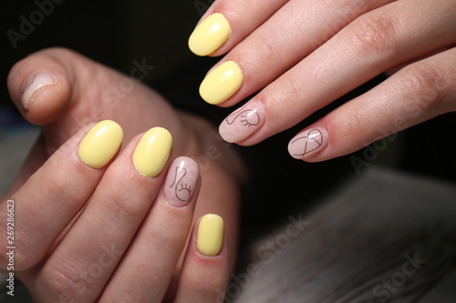 beautiful manicure of nails