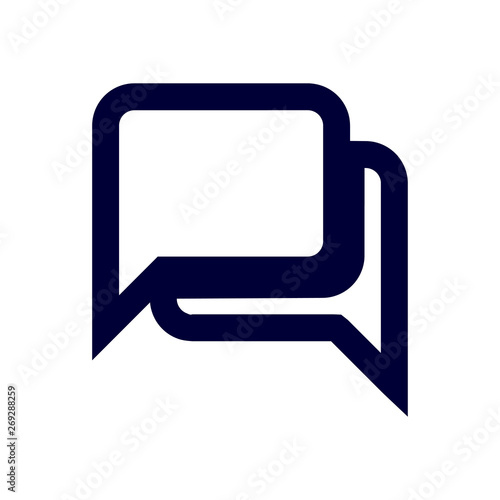 Chat icon, sms icon, chat, bubble, comments icon, communication, talk icon, speech bubbles blue color  Icon 