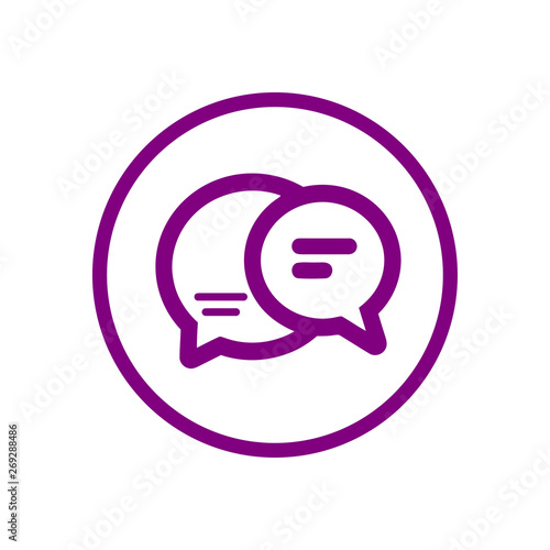 Chat icon  sms icon  chat  bubble  comments icon  speech bubbles  purple color Icon
