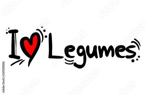Legumes food love message