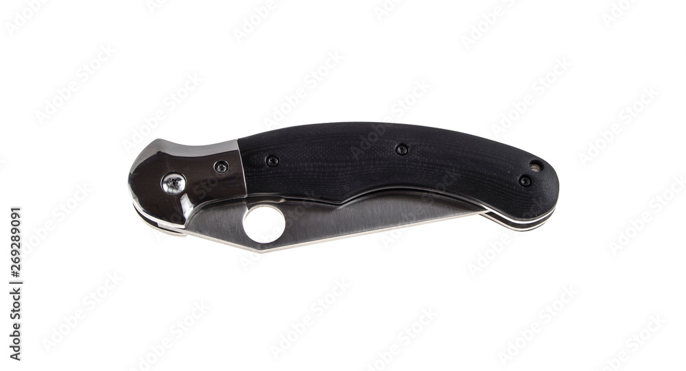 folding knife isolated on white background folding knife isolated on white background