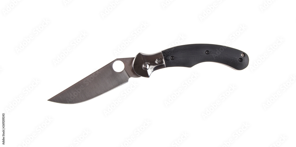 folding knife isolated on white background folding knife isolated on white background