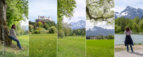 Umgebung von Salzburg in Österreich - Collage 2 photo