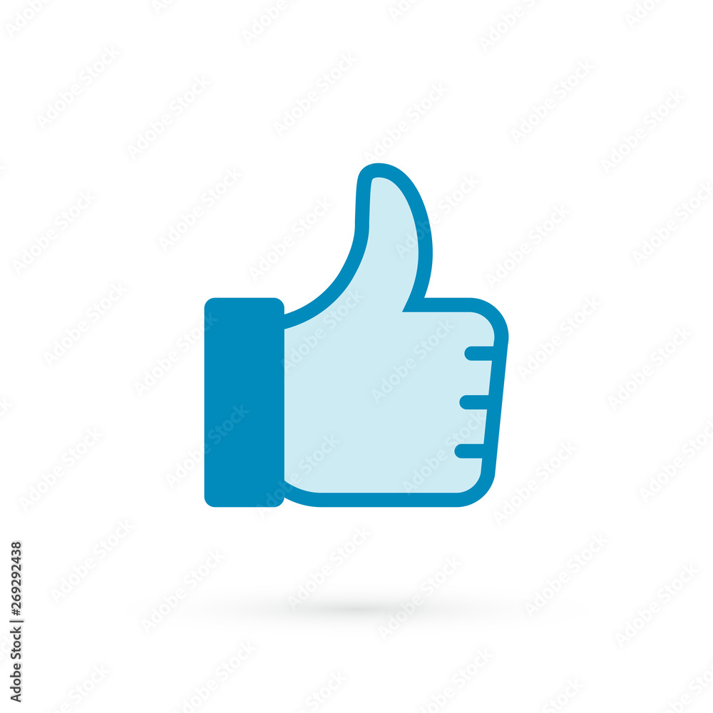 Simple like icon in flat style, vector Simple like icon in flat style, vector