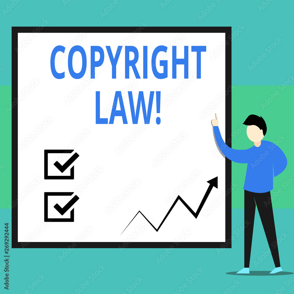 Conceptual hand writing showing Copyright Law. Concept meaning body of law that governs the original works of authorship Conceptual hand writing showing Copyright Law. Concept meaning body of law that governs the original works of authorship