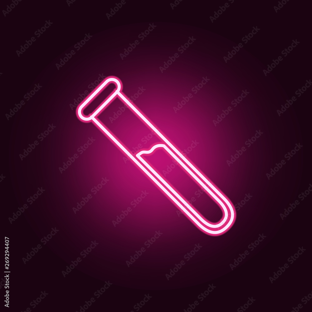 vial neon icon. Elements of Sciense set. Simple icon for websites, web design, mobile app, info graphics vial neon icon. Elements of Sciense set. Simple icon for websites, web design, mobile app, info graphics