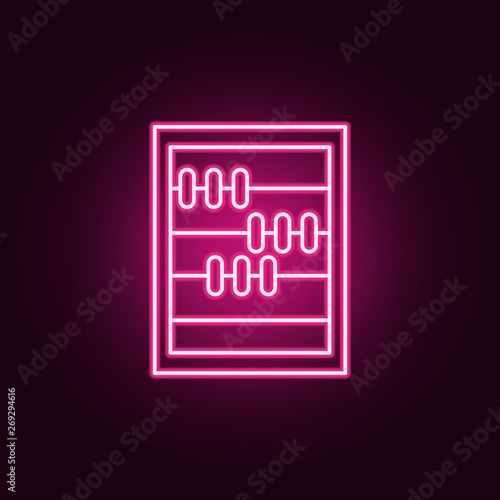 School abacus line neon icon. Elements of Sciense set. Simple icon for websites, web design, mobile app, info graphics