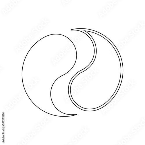 yin yang sign icon. Element of Spa for mobile concept and web apps icon. Outline, thin line icon for website design and development, app development