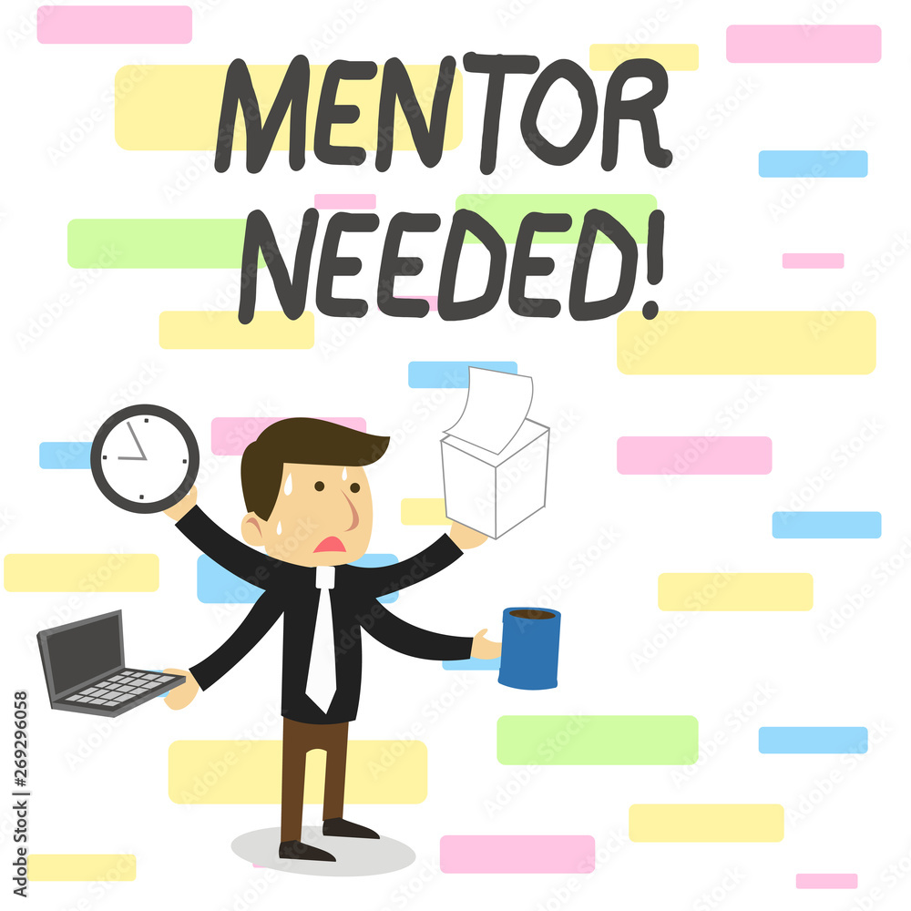 Conceptual hand writing showing Mentor Needed. Concept meaning Employee training under senior assigned act as advisor Conceptual hand writing showing Mentor Needed. Concept meaning Employee training under senior assigned act as advisor