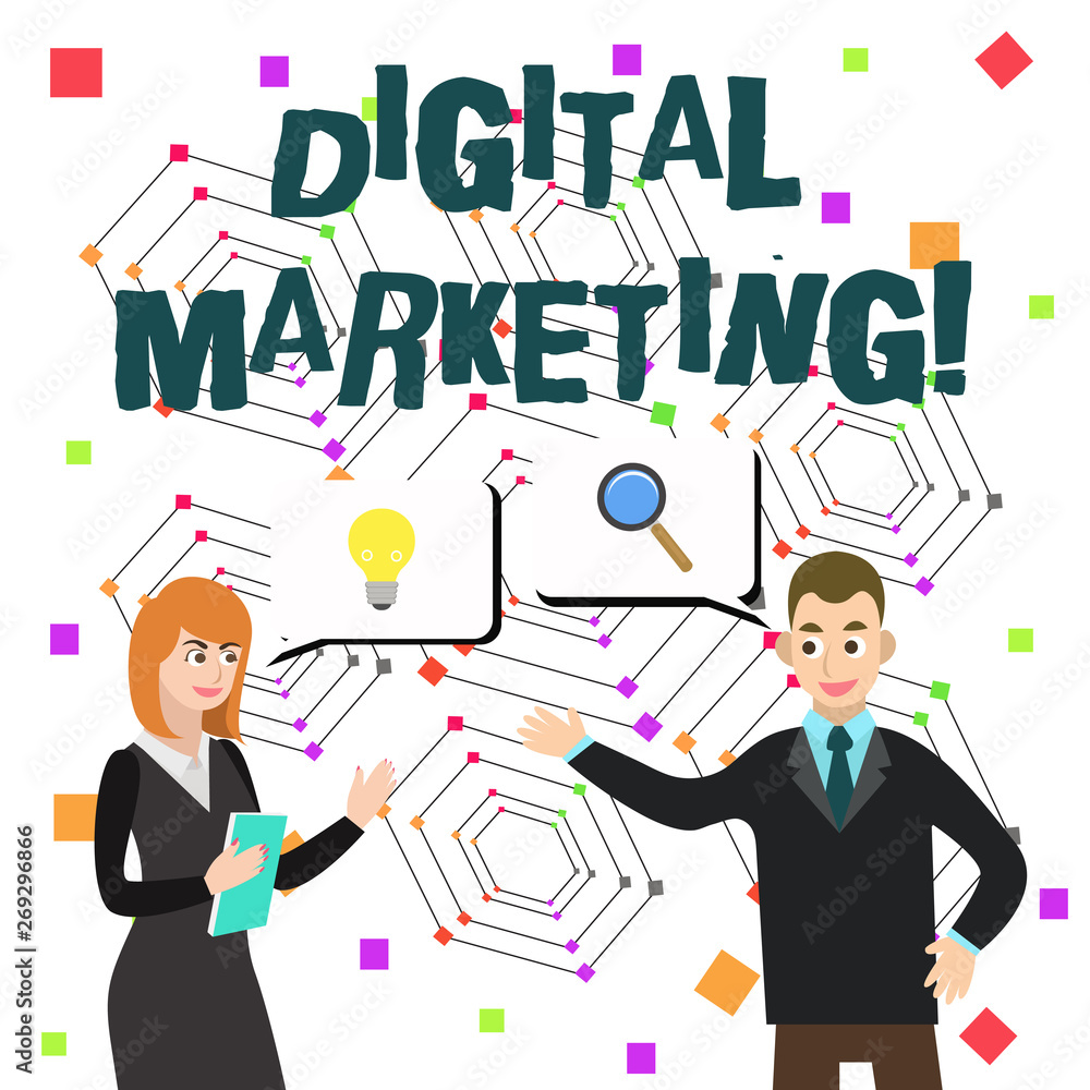 Word writing text Digital Marketing. Business photo showcasing market products or services using technologies on Internet Word writing text Digital Marketing. Business photo showcasing market products or services using technologies on Internet