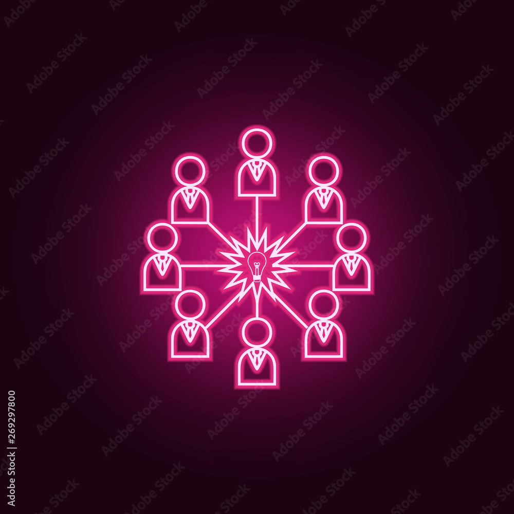 Relationship , network idea neon icon. Elements of Team work set. Simple icon for websites, web design, mobile app, info graphics Relationship , network idea neon icon. Elements of Team work set. Simple icon for websites, web design, mobile app, info graphics