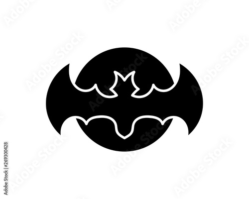 bat open wings flying concept elements icon