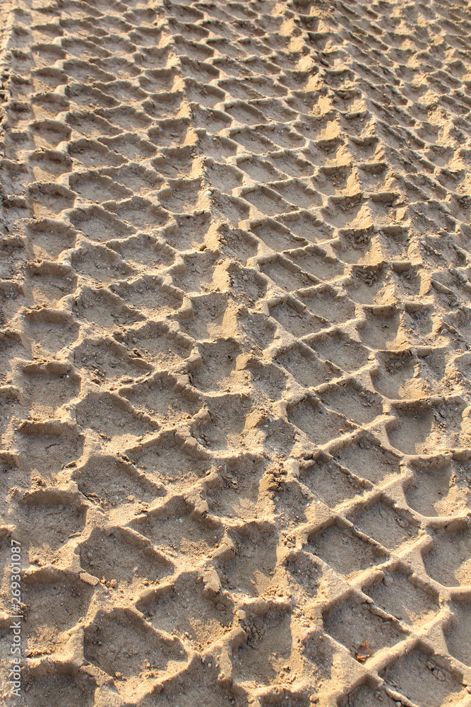 pattern of tractor tracks in sand pattern of tractor tracks in sand