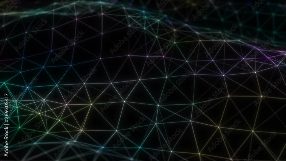 Cybernetic wave develops on a black background. Cybernetic wave develops on a black background.