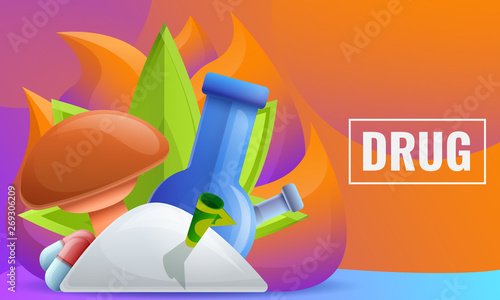 esign concept poster about drugs, vector illustration