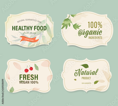 Vintage label banner badges set. Luxury decoration design. Hign quality tag premium guaranteed.