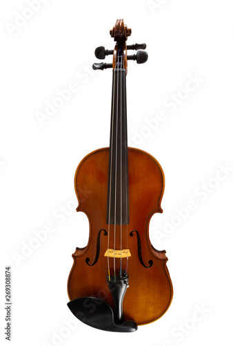 An isolated image of violin on white background