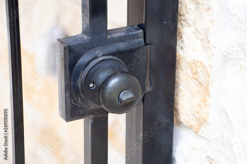 wrought iron gate doorknob
