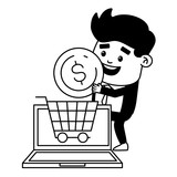 businessman online payment