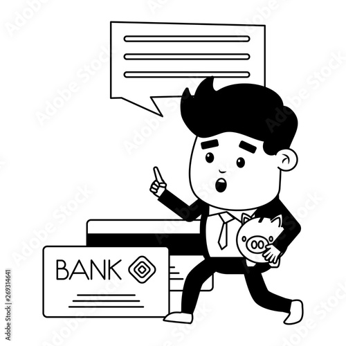 businessman online payment