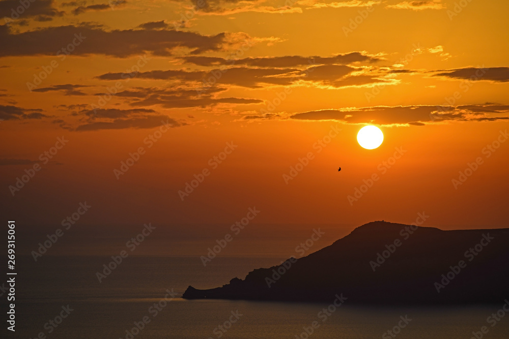sunset over the sea sunset over the sea