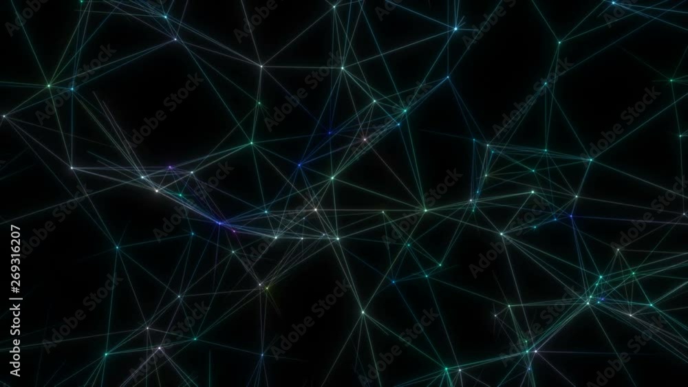 Futuristic network construction with dots and lines. Internet communication concept. Computer generated seamless loop 3D render animation 4k. Futuristic network construction with dots and lines. Internet communication concept. Computer generated seamless loop 3D render animation 4k.