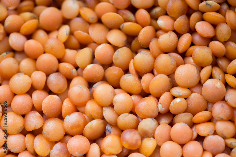 red lentil raw uncooked macro texture pattern red lentil raw uncooked macro texture pattern
