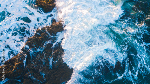 Aerial View of Rocky Coast and Beach of Great Ocean Road, Australia