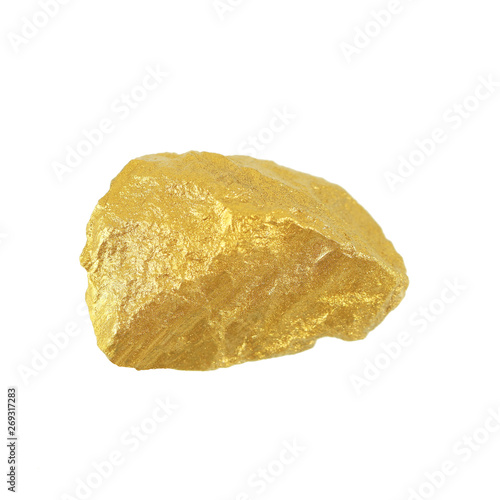 gold nuggets isolated on white background