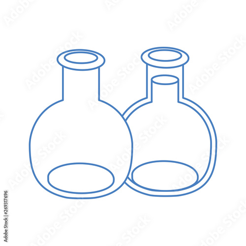 laboratory instruments in white background